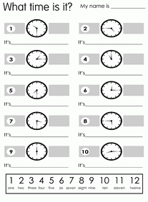 esl english vocabulary telling the time